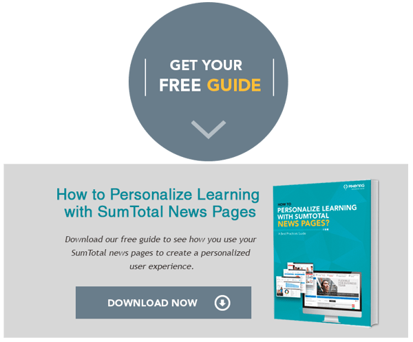 Customized learning using Sumtotal news page 